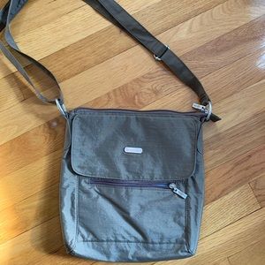 Bagallini. Greige color outside,Cornflower blue in